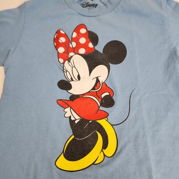 Disney's Minnie Mouse Light Blue Short Sleeve T-Shirt Women's Size S - Picture 2 of 4